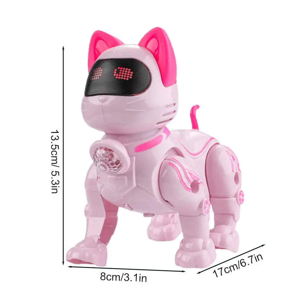 Pink Robotic Cat Toy with Lights & Music | Kids Gift Robotic Cat Toy QXL
