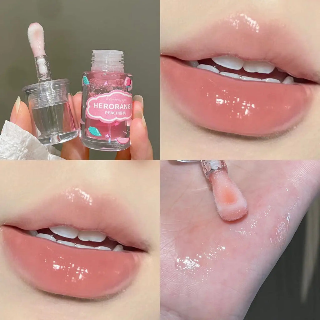 Fruit-Flavored Nourishing Lip Oil Set | Glossy Lip Glaze 3-Pack Lip Oil Glaze Set QXL