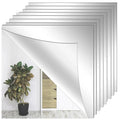 8-Pack Self-Adhesive Acrylic Mirror Tiles 30x30cm Frameless Acrylic Mirror Tiles QXL 8pcs Right Angle