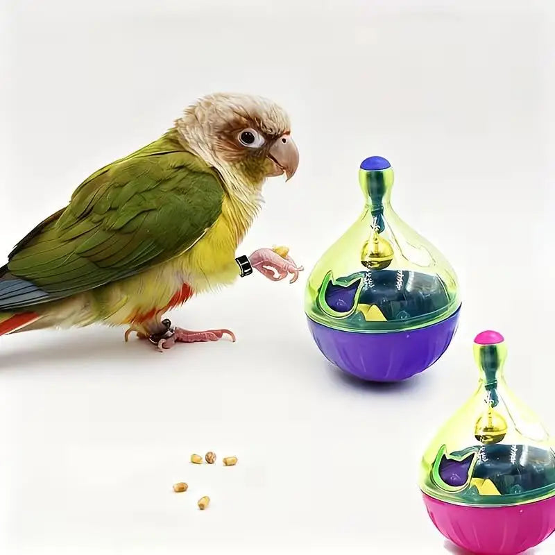 Wobbling Parrot Toy with Bells | Budgie & Cockatiel Bird Toy Bird Cage Toy QXL