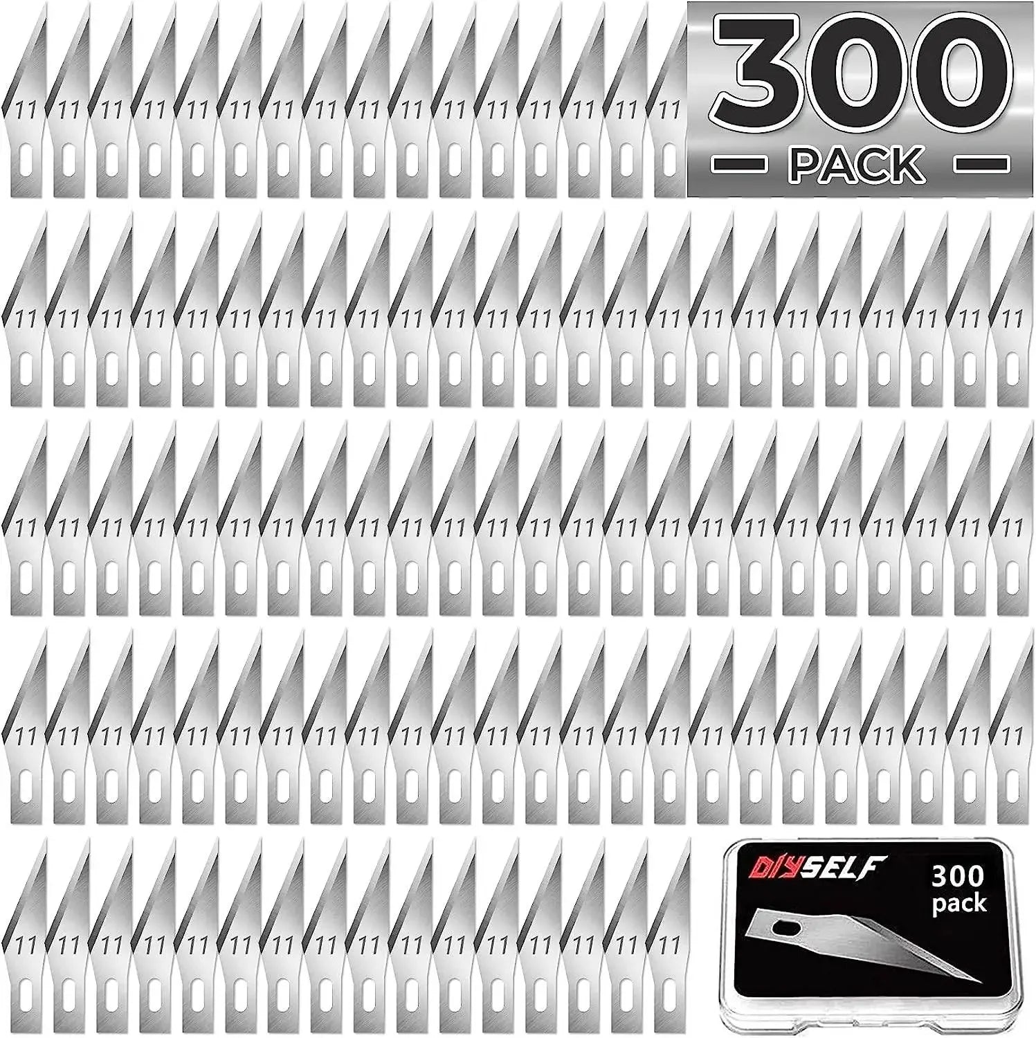 #11 Craft Knife Blades 100/200/300-Pack | High Carbon Steel Craft Knife Blades QXL 300PCS