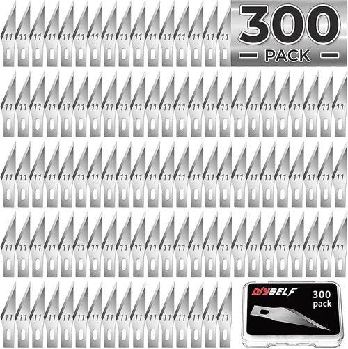 #11 Craft Knife Blades 100/200/300-Pack | High Carbon Steel Craft Knife Blades QXL 300PCS