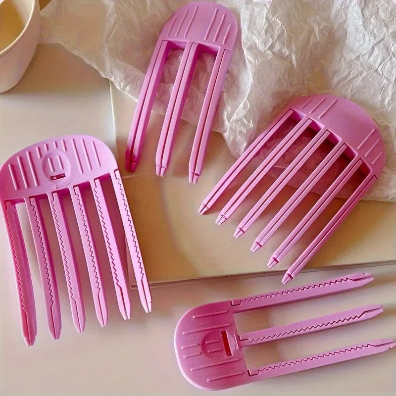 2-Pack Lazy Hair Root Styling Clips | Skull Top Comb Hair Styling Clip QXL