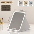 LED Dimmable Makeup Mirror | 3 Color Modes, USB Rechargeable LED Vanity Mirror QXL White