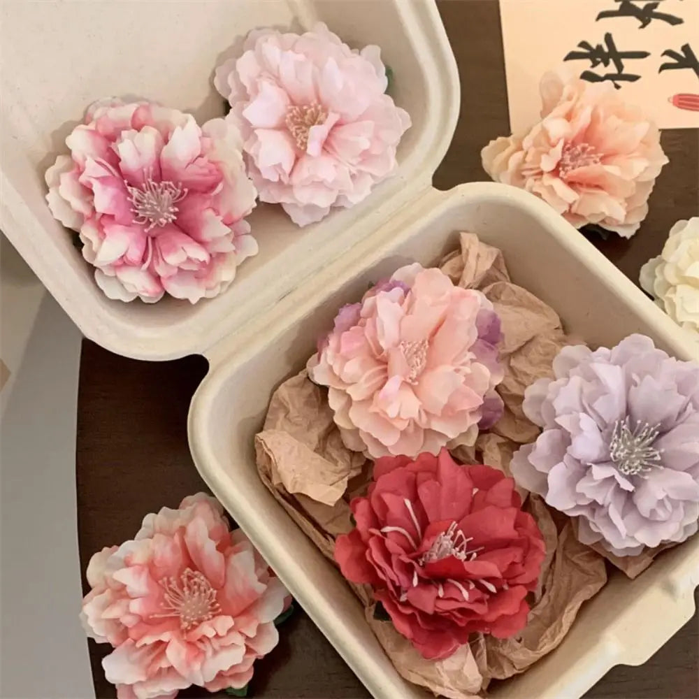 French Peony Flower Hair Clip | 9 Colors | Women & Girls Flower Hair Clip QXL