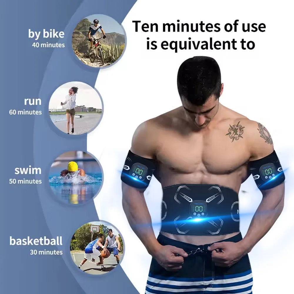 Portable EMS Muscle Stimulator – Abdominal Belt & Arm Toner EMS Muscle Stimulator QXL