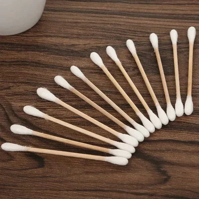 500-Pc Double-Ended Baby Cotton Swabs | Ear Cleaning Sticks Baby Cotton Swabs QXL