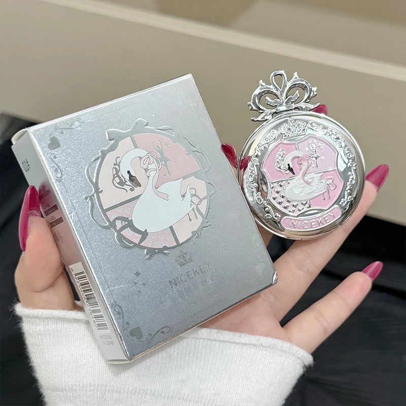 NICEKEY Matte Blush Palette – Peach Rose Cheek Tint & Contour Matte Blush Palette QXL