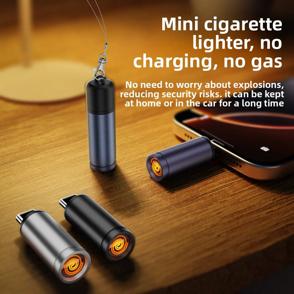 USB-C Flameless Electric Lighter | Blow to Ignite, Windproof Electric Arc Lighter QXL