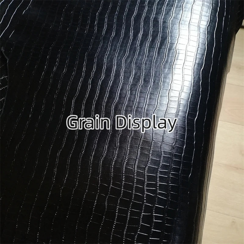 Black Bamboo Grain Sheepskin Leather 0.7/0.8mm | DIY Craft Leather Craft Fabric QXL