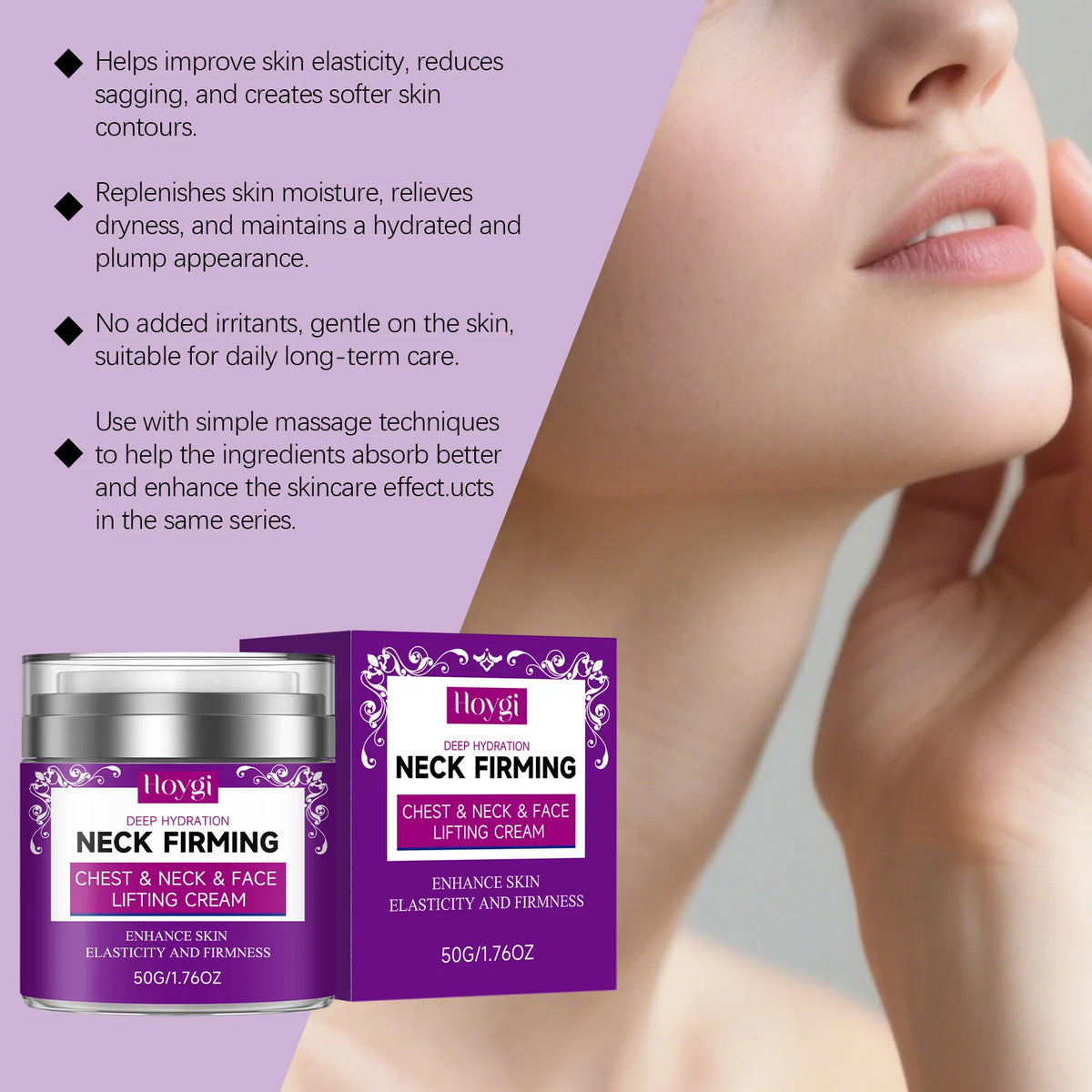 Hoygi Collagen Neck & Décolleté Firming Cream K-Beauty 50g Neck Firming Cream QXL