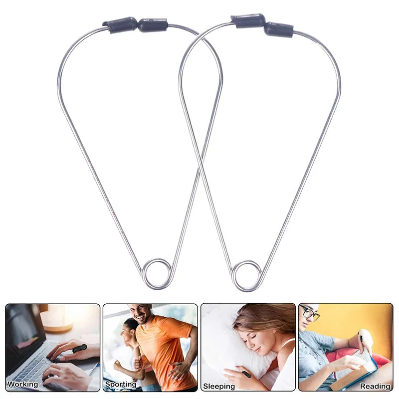 Metal Finger Acupressure Clips | Hand Meridian Massager Set Acupressure Massage Clip QXL