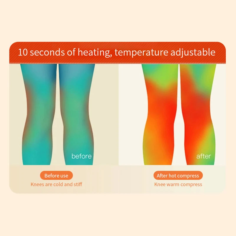 3-in-1 Electric Heated Knee & Joint Massager Brace | Vibration Heated Joint Massager QXL