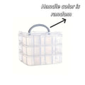 18-Compartment Stackable Jewelry Organizer Box | Clear Plastic Jewelry Organizer Box QXL 1pc