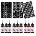 VERONNI 12-Pc Semi-Permanent Tattoo Cream | Face & Body Art Temporary Tattoo Cream QXL 12pcs