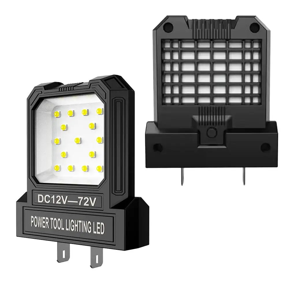 Universal Power Tool Battery Work Light | 12V–85V LED Lamp Power Tool Work Light QXL Black