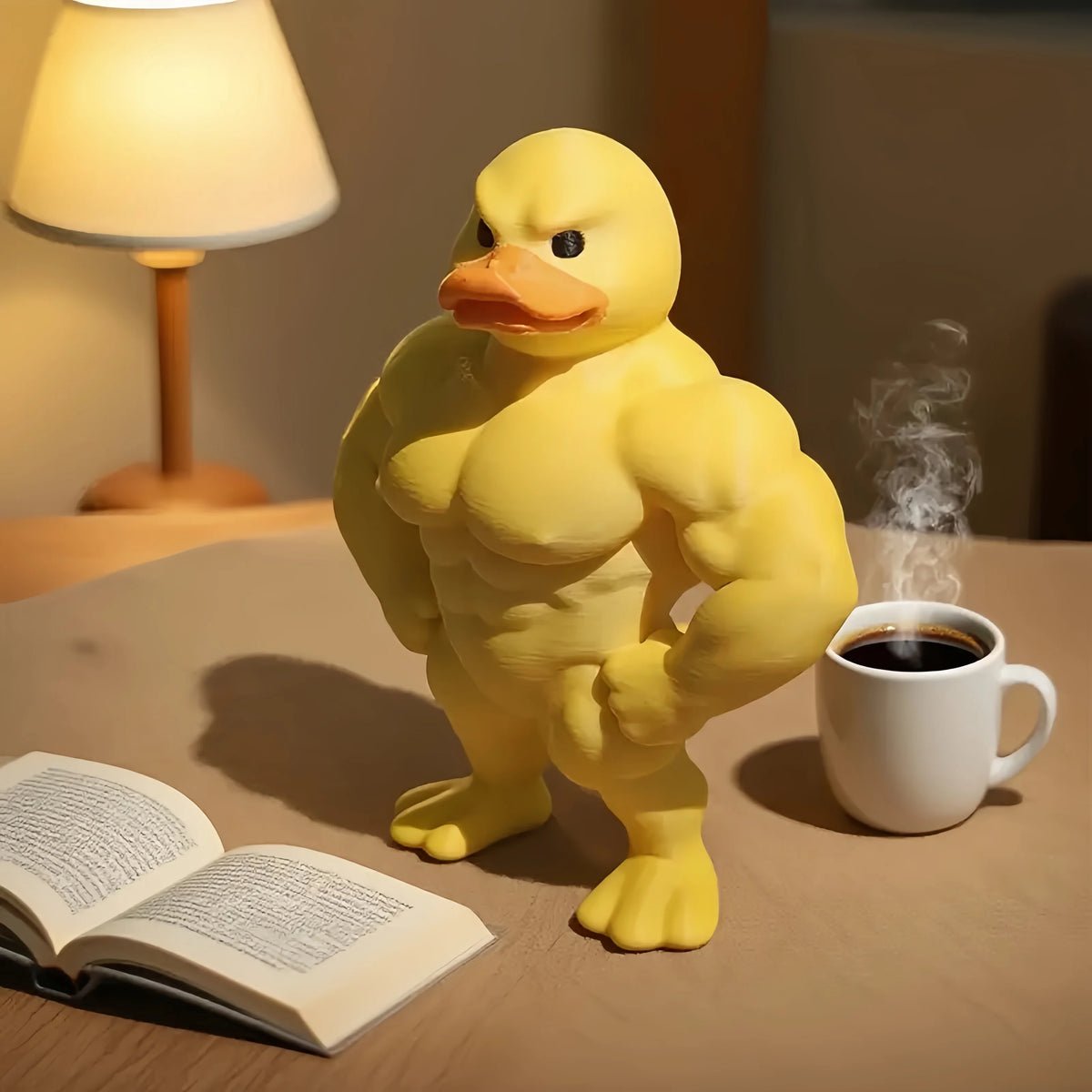 Muscular Duck Figurine | Funny Desk & Garden Decor Gift Novelty Figurine QXL