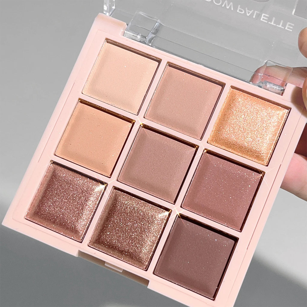 9-Color Eyeshadow Palette | Glitter, Shimmer & Matte Shades Eyeshadow Palette QXL