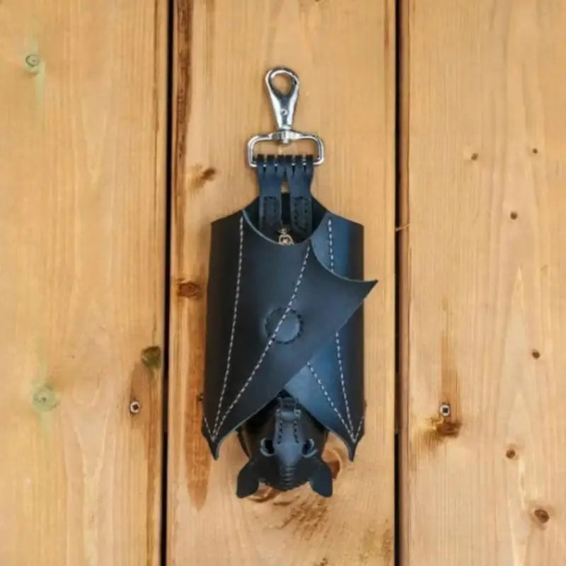 PU Leather Bat Coin Purse & Keychain | Zippered Wallet Novelty Coin Purse QXL