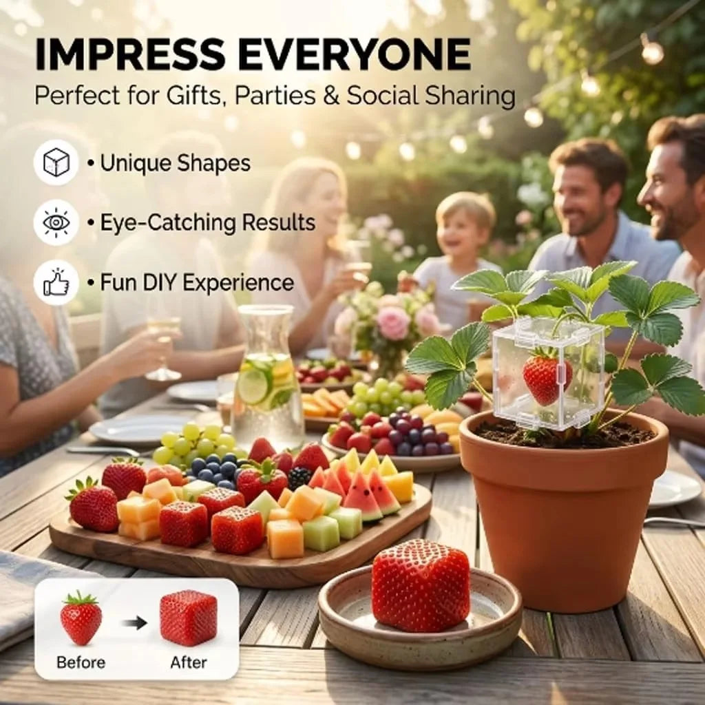 Transparent Fruit Shaping Molds – Cube & Triangle for Tomatoes Fruit Growing Mold QXL