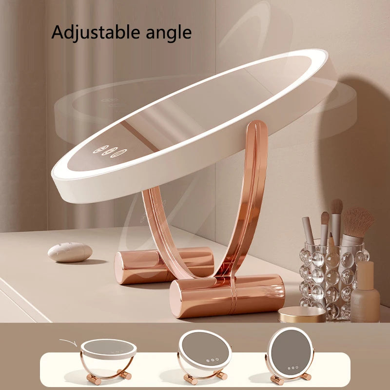 LED Vanity Mirror 3-Colour Lights Touch Control USB-C Charging LED Vanity Mirror QXL
