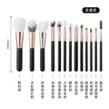 13-Piece Goat Hair Makeup Brush Set – Eyeshadow & Blush Makeup Brush Set QXL black 13 piece