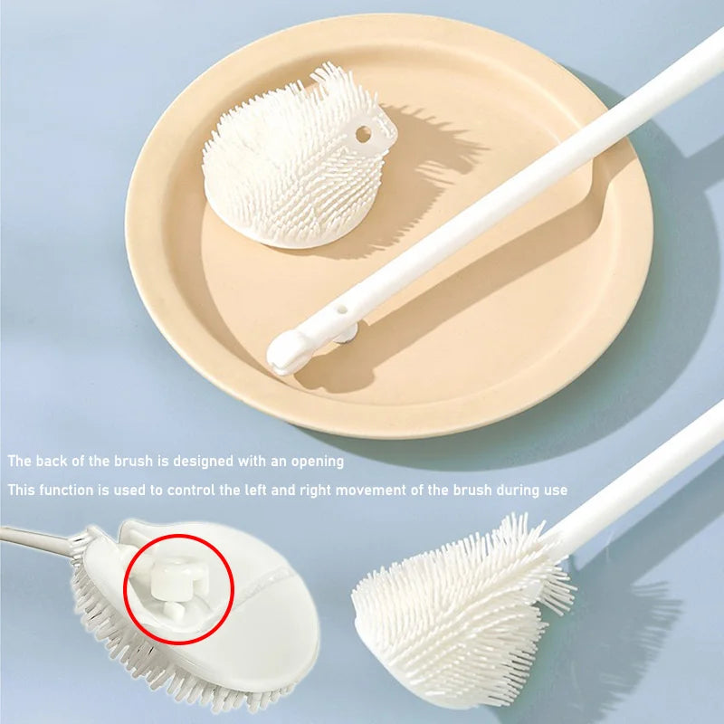 Foldable 360° Silicone Bottle Brush | Long Handle Cup Cleaner Bottle Cleaning Brush QXL