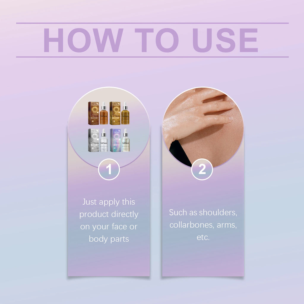 Eelhope Glitter Spray Highlighter – Skin, Hair & Face Shimmer Body Glitter Spray QXL