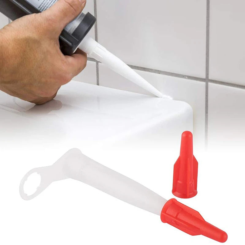 10-Pack Re-Sealable Caulking Nozzles | Mastic Cartridge Tips Caulking Nozzle Set QXL