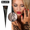 Organic Brown Henna Tattoo Cream | Semi-Permanent Body Art Henna Tattoo Cream QXL black