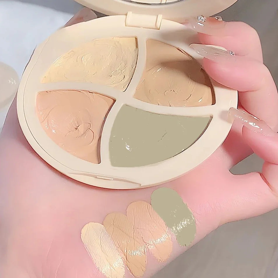 4-in-1 Waterproof Concealer Palette | Full Coverage Cream Concealer Palette QXL