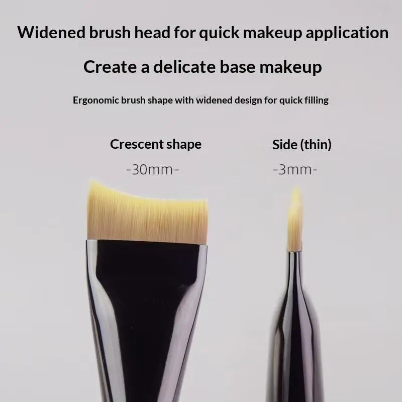 Flat Arc Foundation Brush – Soft Synthetic Bristles | Streak-Free Foundation Makeup Brush QXL