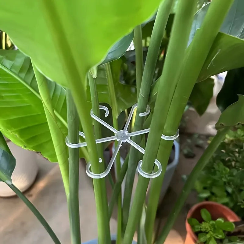 4-Pack Adjustable Transparent Plant Support Clips for Stems Plant Support Clips QXL