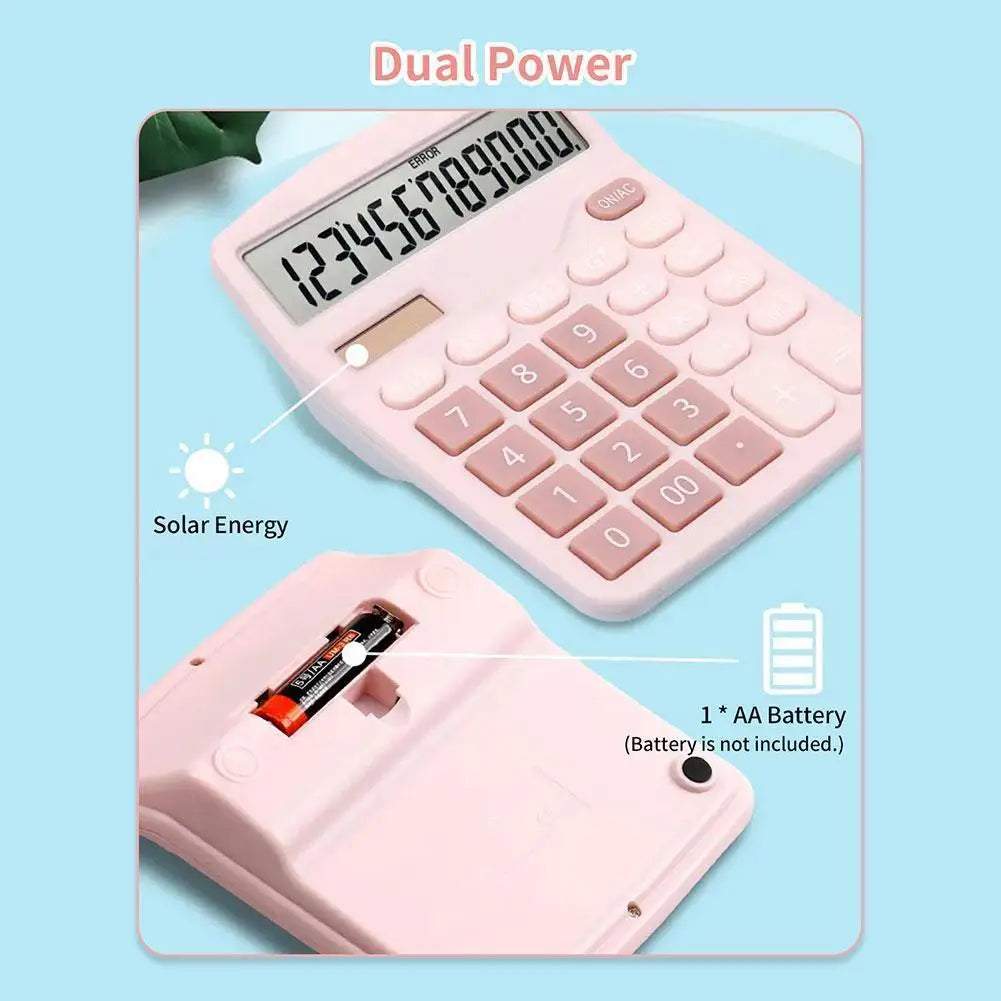 Solar & Battery Desktop Calculator | 12-Digit Large Display Desktop Calculator QXL
