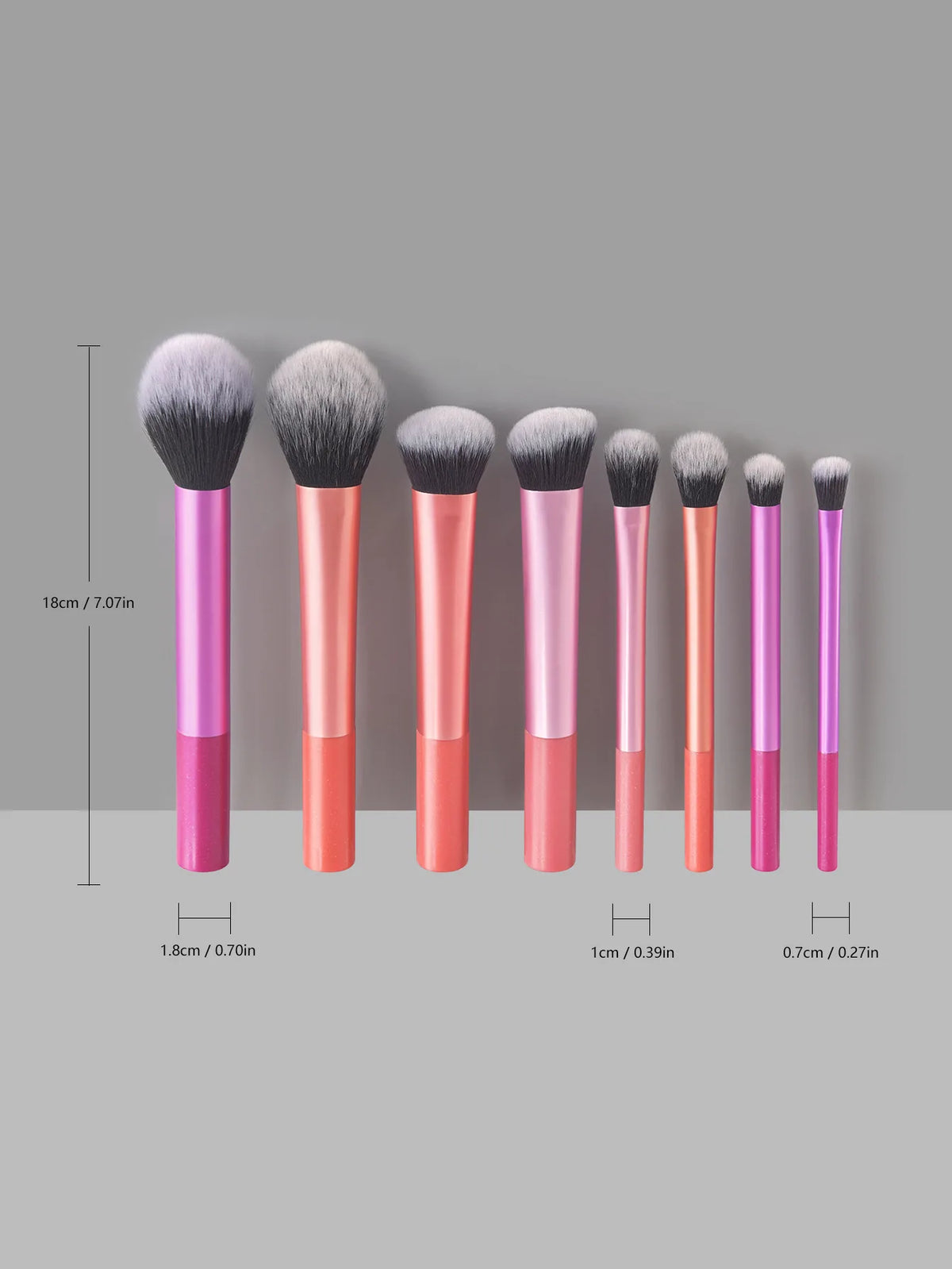 8-Piece Professional Makeup Brush Set | Synthetic Fiber Kit Makeup Brush Set QXL