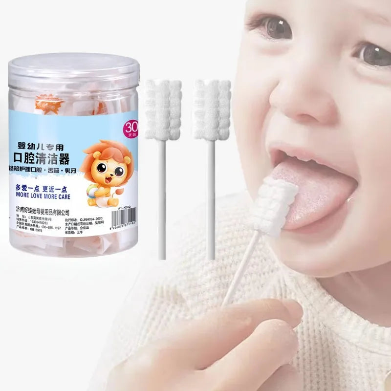 30-Pack Disposable Baby Finger Toothbrushes | Infant Oral Care Baby Finger Toothbrush QXL Default Title