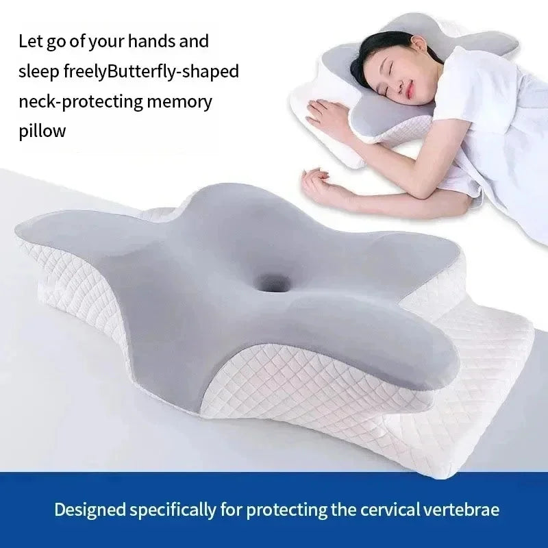 Cooling Memory Foam Cervical Pillow – All Sleep Positions Memory Foam Pillow QXL