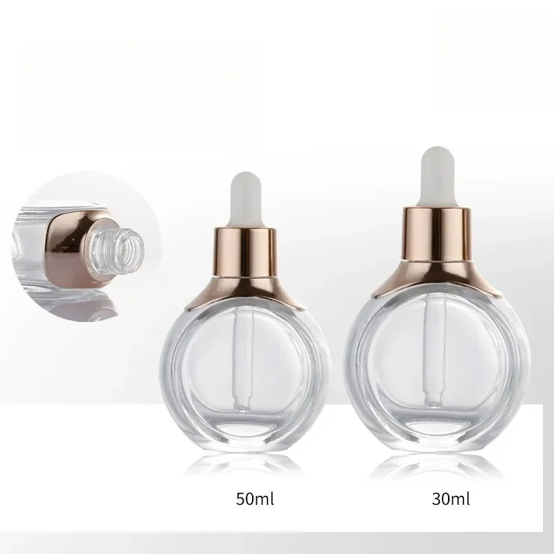 Glass Dropper Bottle 30ml 50ml – Leakproof Refillable Travel Glass Dropper Bottle QXL
