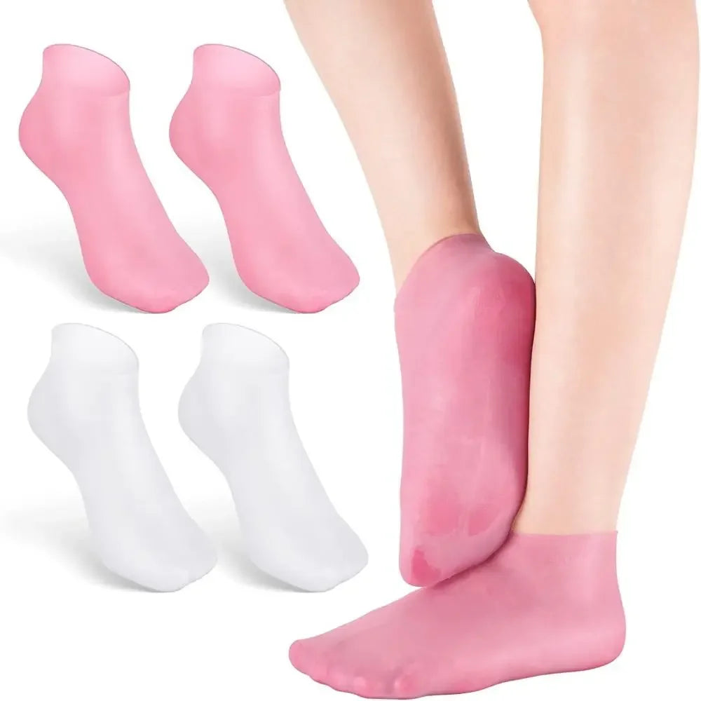Silicone Moisturizing Socks – Anti-Crack Dry Heel Foot Care Moisturizing Foot Socks QXL