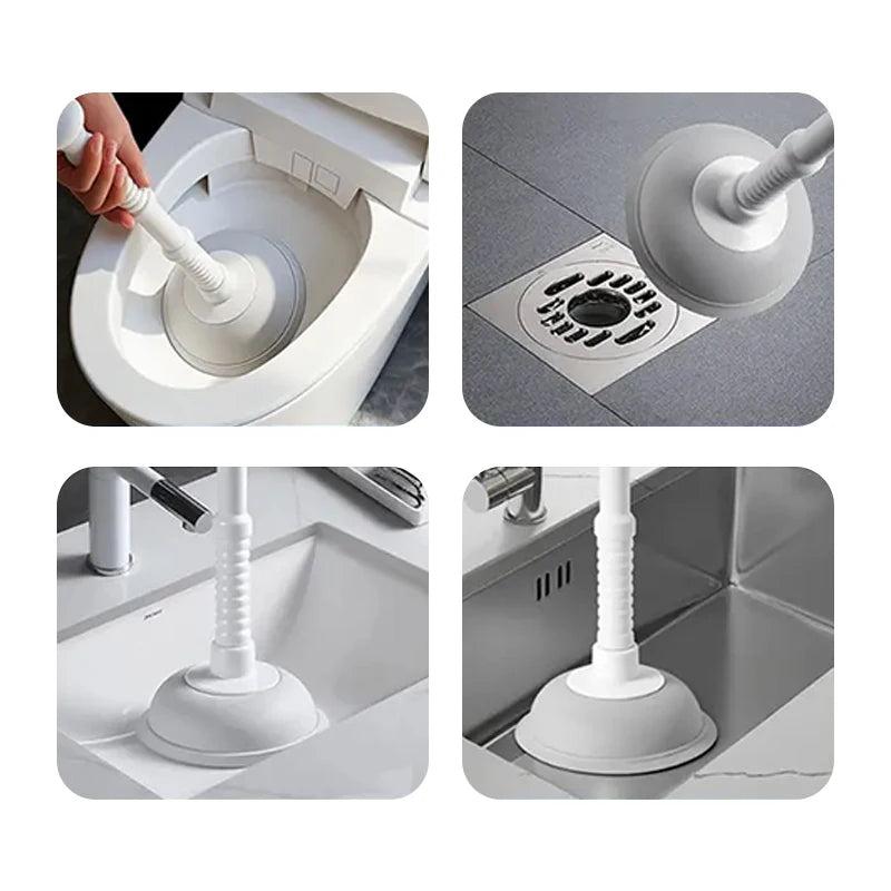 Plastic Toilet & Sink Plunger | Drain Unclogger Tool Drain Unclogger Plunger QXL