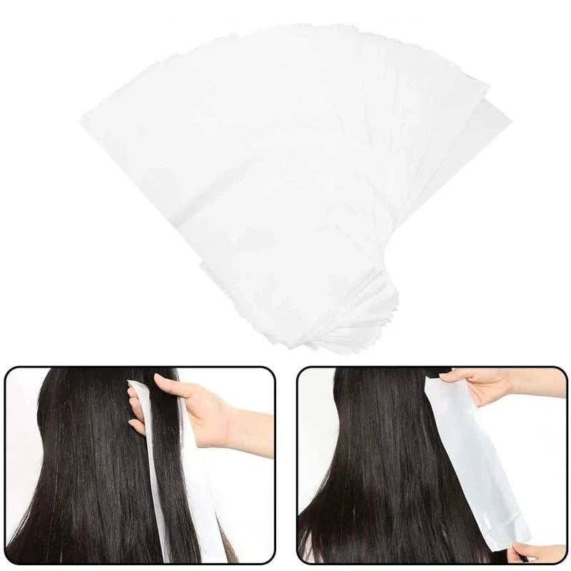 50/100-Pack Disposable Hair Dye Foam Highlighting Strips Hair Coloring Strips QXL