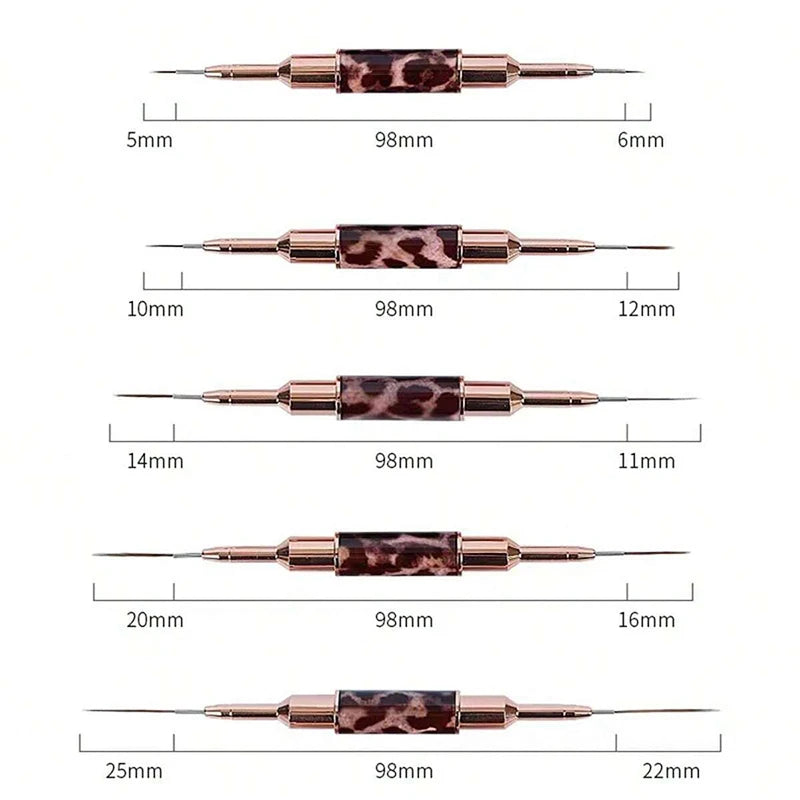 Double-Head Nail Art Liner Brush | Stripe & Detail Pen Nail Art Liner Brush QXL