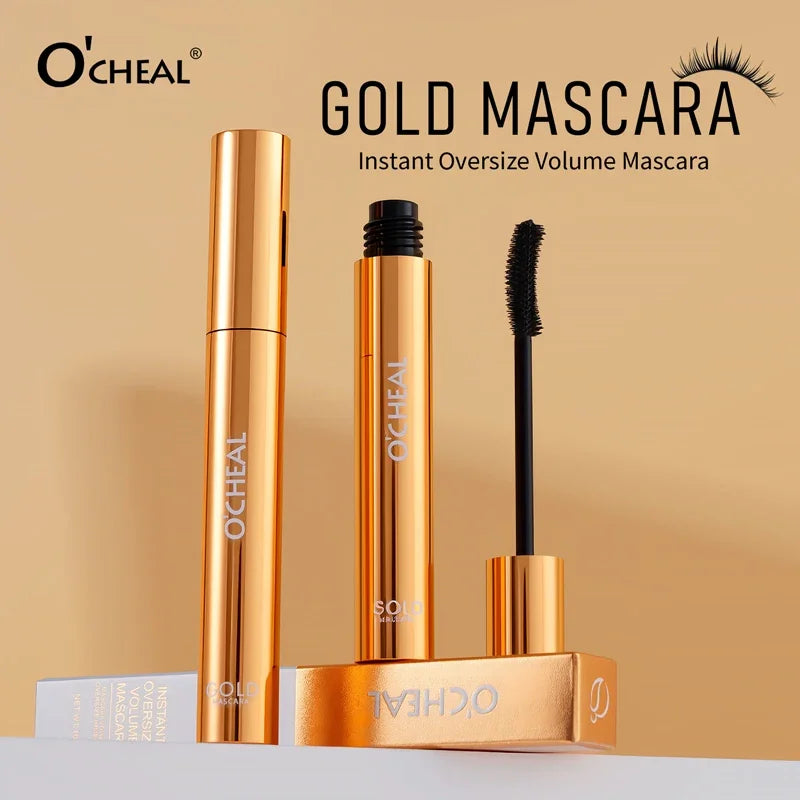 OCHEAL Gold Waterproof Lengthening Mascara – Curl Lock Volume Lengthening Mascara QXL