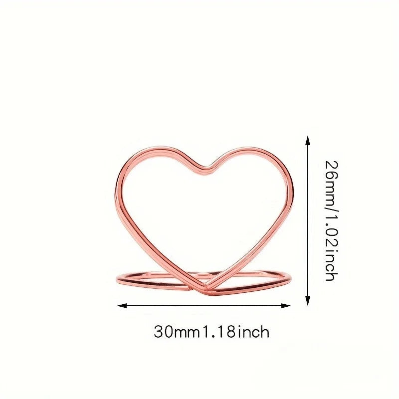 Double-Layer Heart-Shaped Metal Business Card Holder | Gold & Silver Business Card Holder QXL