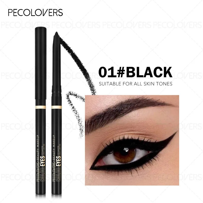 PECOLOVERS Waterproof Eyeliner Pen | Green & Black Long-Lasting Eyeliner Pen QXL 01