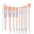 Professional Makeup Brush Set – Foundation, Contour & Eye Brushes Makeup Brush Set QXL 10 pcs pink