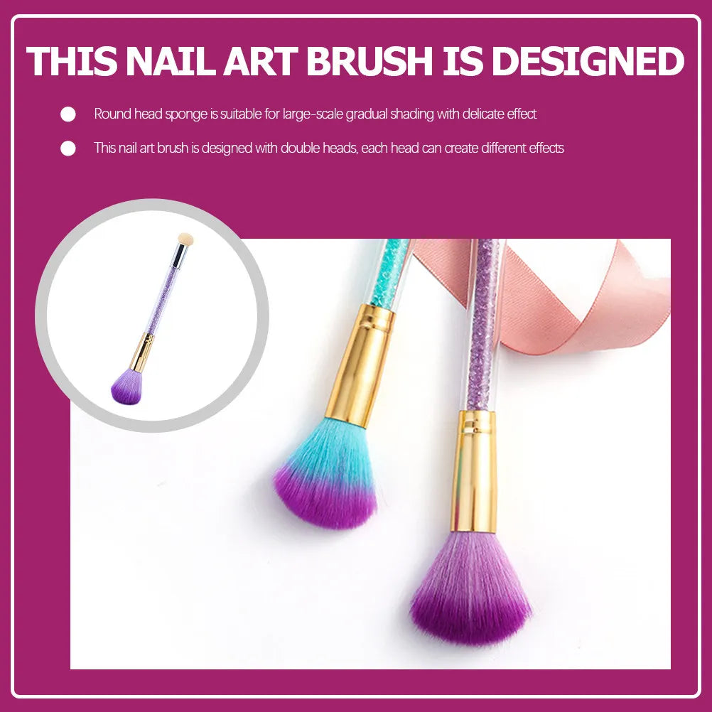Double-Head Nail Sponge Pen | Gradient & Glitter Art Tool Nail Art Sponge Pen QXL