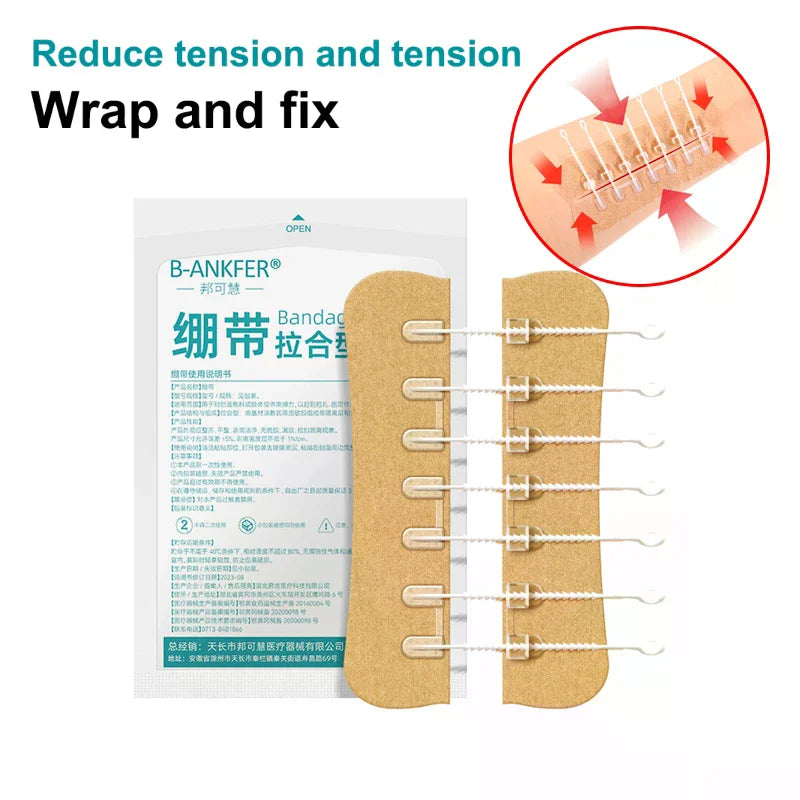 Zipper Wound Closure Bandage | Sutureless Hemostatic Patch Wound Closure Bandage QXL