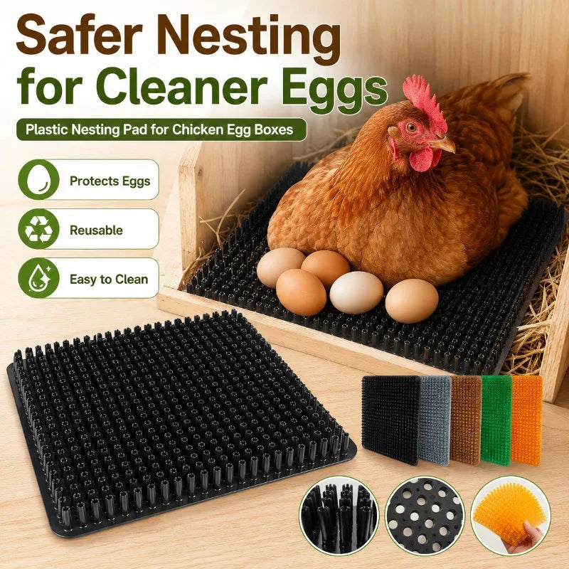 Reusable Plastic Chicken Nesting Pad | Washable PP Coop Liner Chicken Nesting Pad QXL