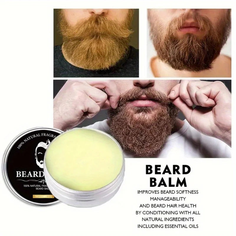 Men's No-Rinse Beard Cream & Oil with Plant Squalane – 50g Beard Styling Cream QXL